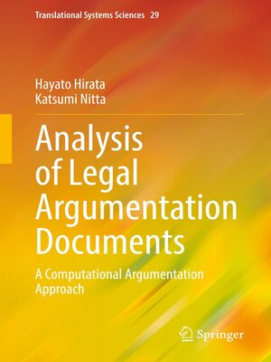 cover image of Analysis of Legal Argumentation Documents